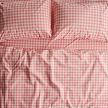 Load image into Gallery viewer, Kip &amp; Co - Gingham Candy - Two Standard Organic Cotton Pillowcases
