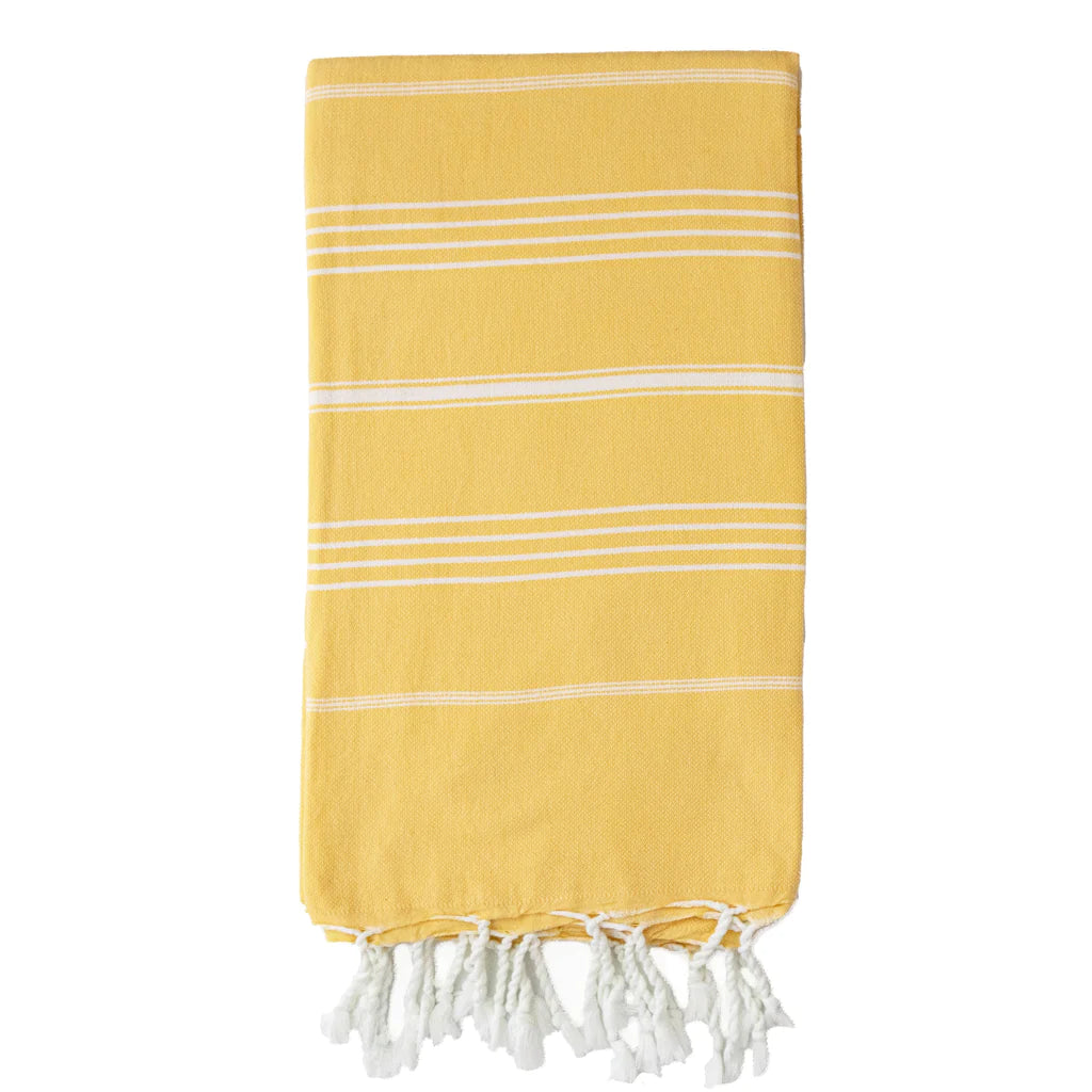 Izzy and Jean Turkish Towel - Classic Yellow