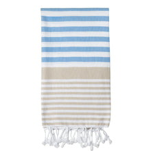 Load image into Gallery viewer, Izzy and Jean Turkish Towel - Sofia Sky Blue Sand
