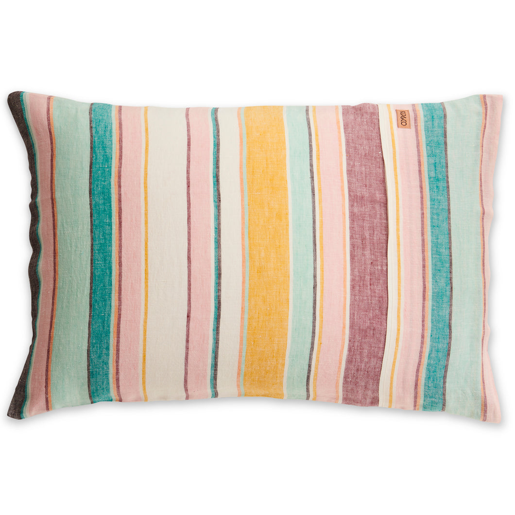 Kip & Co - Hat Trick Woven Stripe Linen - Two Standard Pillowcases