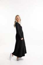 Load image into Gallery viewer, Homelee Long Sleeve Kendall Dress - Black
