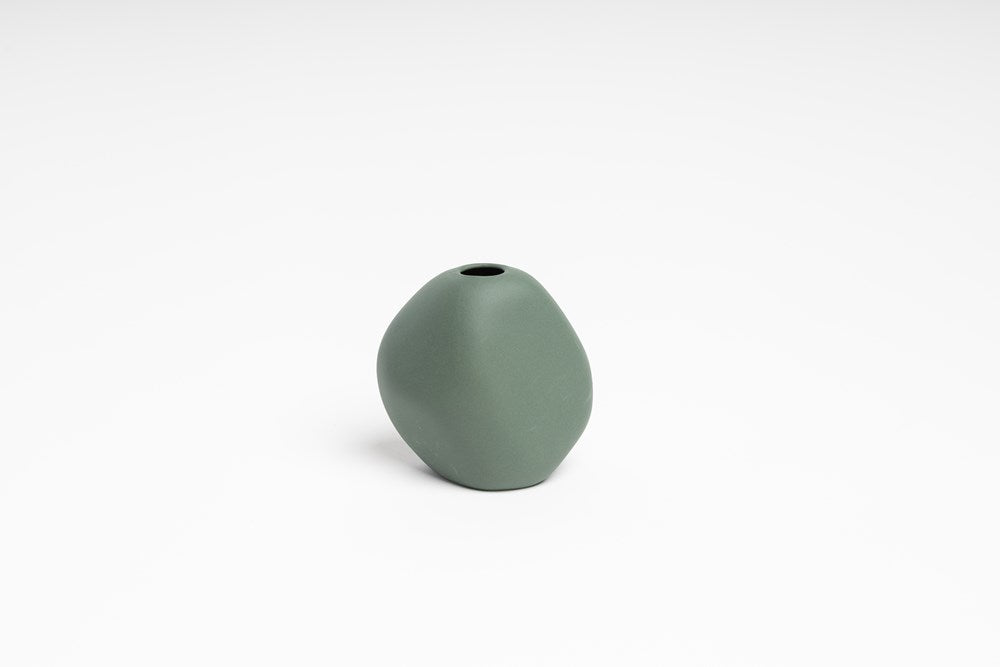 Ned Collections Harmie Vase - Forest Green Pebble