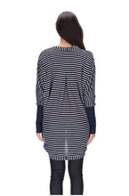 Load image into Gallery viewer, Pretty Basics by Augustine - Everylove Cardi Navy/White Stripe Short

