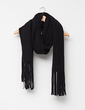 Load image into Gallery viewer, Stella + Gemma Crochet Scarf - Black
