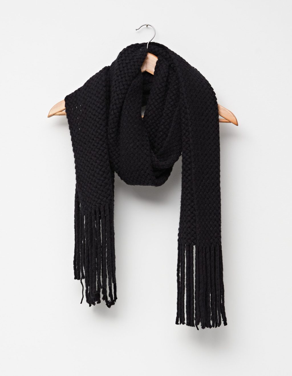 Stella + Gemma Crochet Scarf - Black