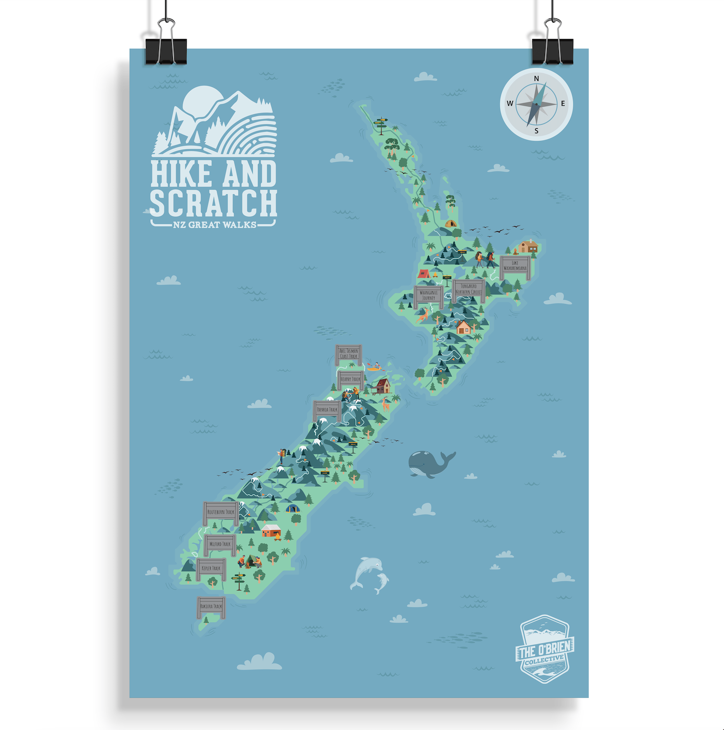 NZ Scratch Map - Original | Pink Lemonade – Pink Lemonade Living
