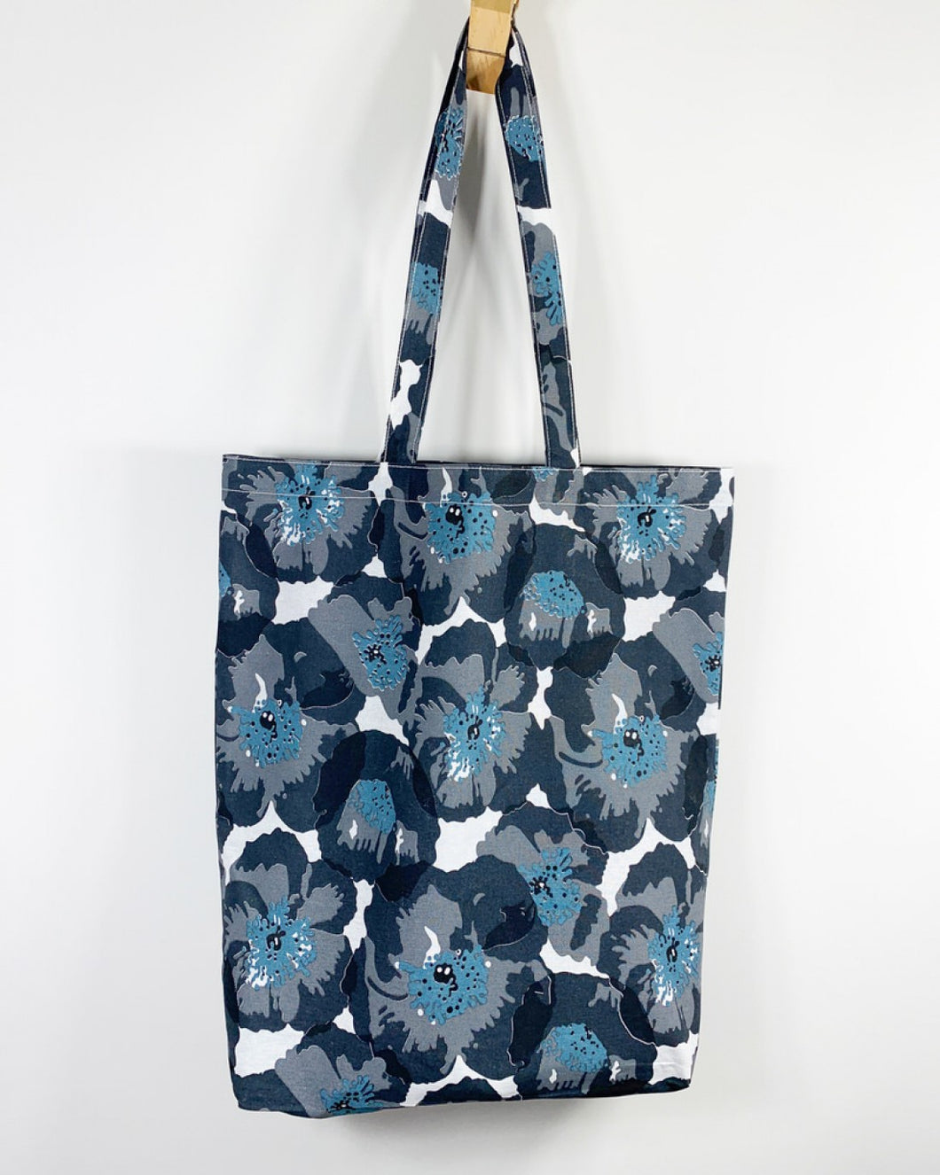 Tote Bag - Charcoal Poppy