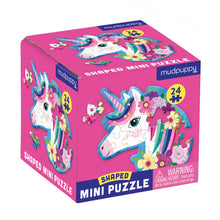 Load image into Gallery viewer, Mudpuppy Unicorn 24 Piece Shaped Mini Puzzle
