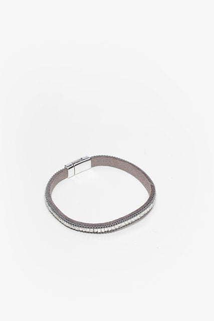 Antler Wrap Bracelet - Single Diamante - Grey