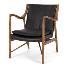 Load image into Gallery viewer, Finn Armchair Black Wax Leather
