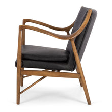 Load image into Gallery viewer, Finn Armchair Black Wax Leather
