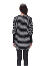 Load image into Gallery viewer, Pretty Basics by Augustine - Everylove Cardi Black/White Stripe Short
